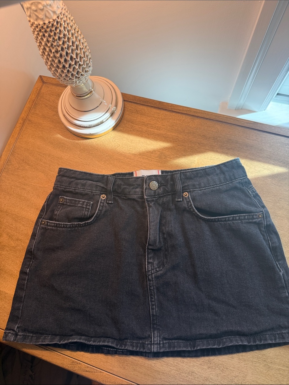 Urban Outfitters Black Denim Mini Skirt
